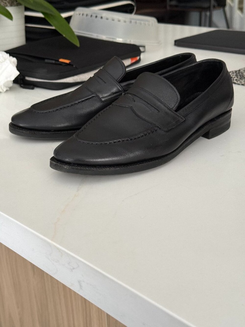 Meermin Softcalf Unlined Black Loafer